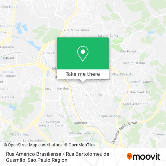 Mapa Rua Américo Brasiliense / Rua Bartolomeu de Gusmão