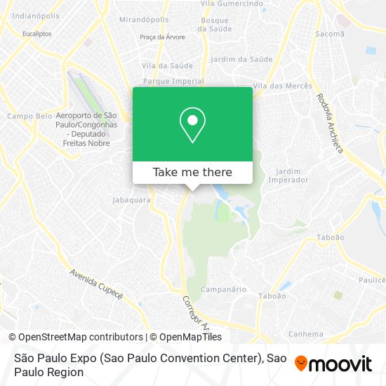 Mapa São Paulo Expo (Sao Paulo Convention Center)