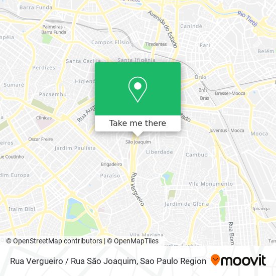 Rua Vergueiro / Rua São Joaquim map