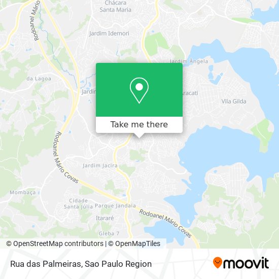 Rua das Palmeiras map