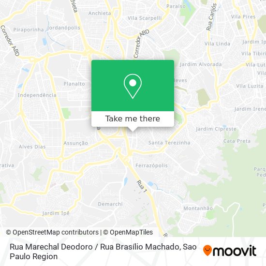 Mapa Rua Marechal Deodoro / Rua Brasílio Machado