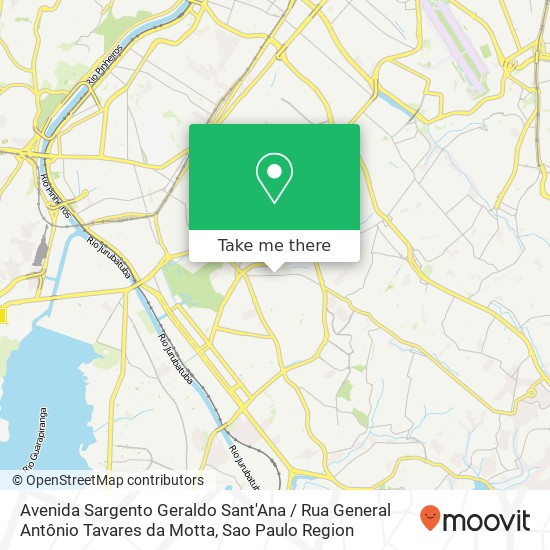 Mapa Avenida Sargento Geraldo Sant'Ana / Rua General Antônio Tavares da Motta