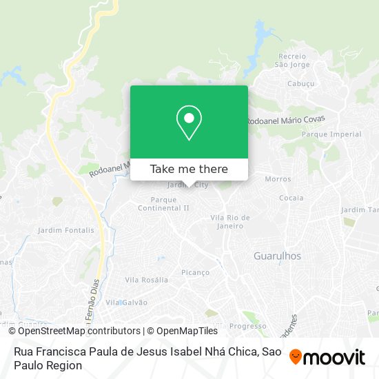 Rua Francisca Paula de Jesus Isabel Nhá Chica map