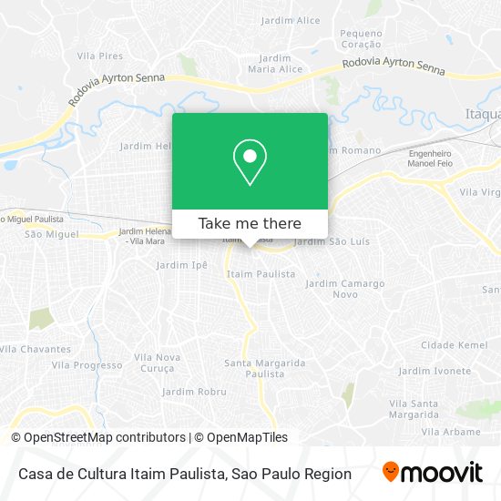 Casa de Cultura Itaim Paulista map
