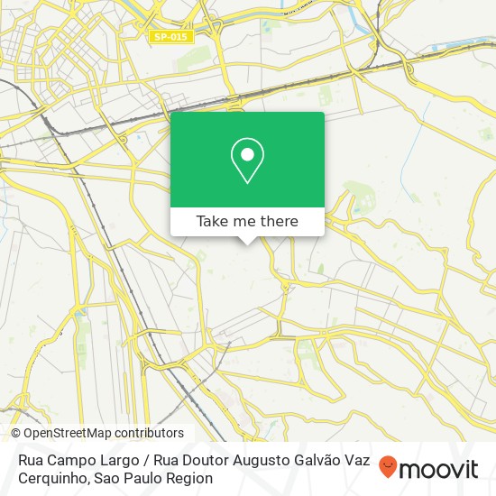 Rua Campo Largo / Rua Doutor Augusto Galvão Vaz Cerquinho map