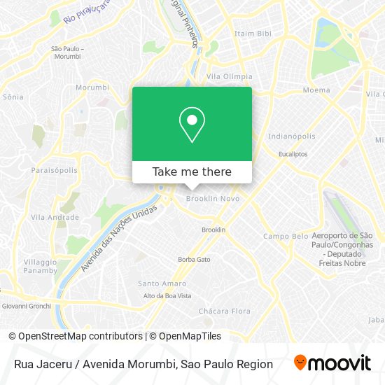 Mapa Rua Jaceru / Avenida Morumbi