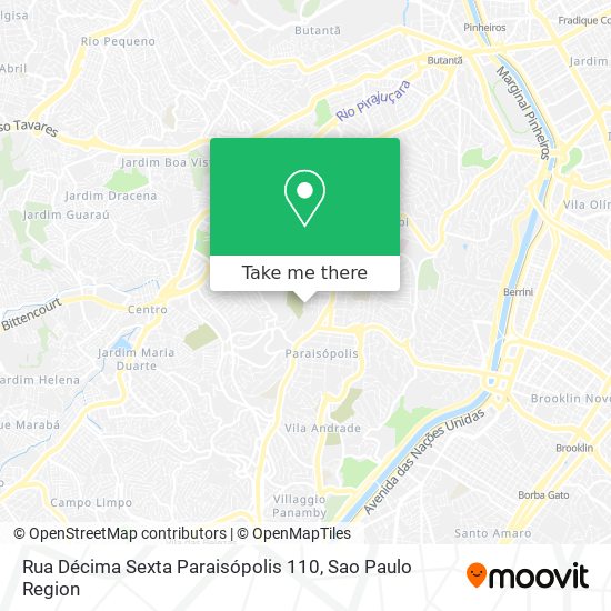 Rua Décima Sexta Paraisópolis 110 map