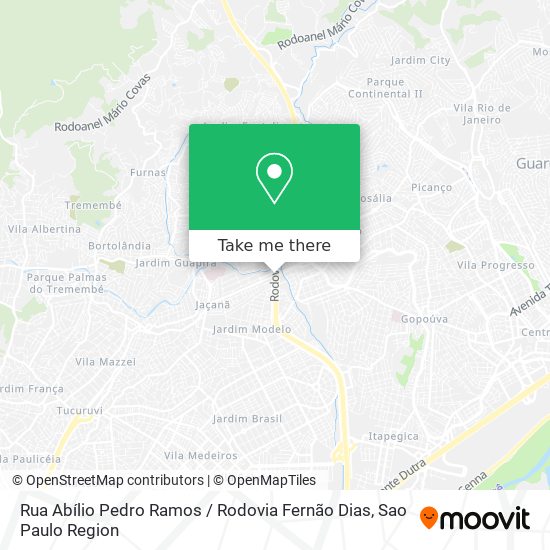 Rua Abílio Pedro Ramos / Rodovia Fernão Dias map
