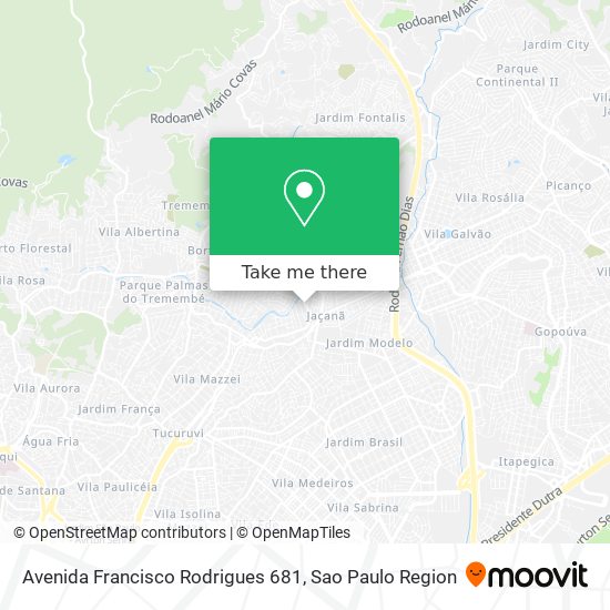 Mapa Avenida Francisco Rodrigues 681