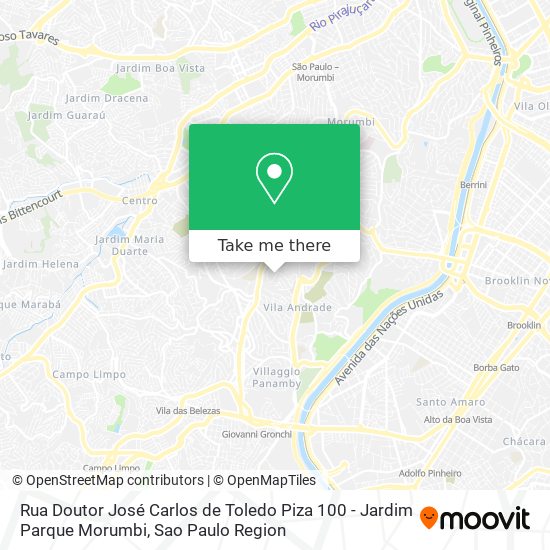 Rua Doutor José Carlos de Toledo Piza 100 - Jardim Parque Morumbi map