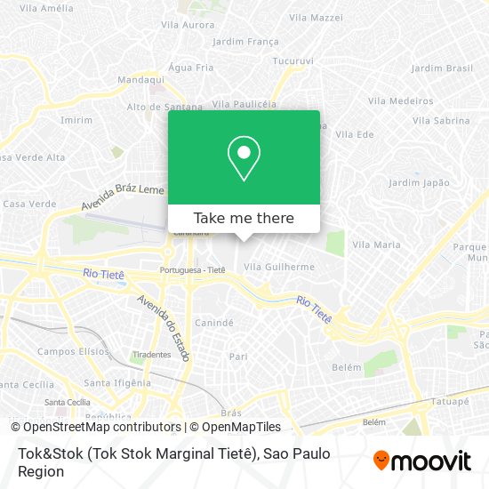 Mapa Tok&Stok (Tok Stok Marginal Tietê)