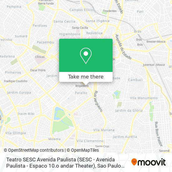 Teatro SESC Avenida Paulista (SESC - Avenida Paulista - Espaco 10.o andar Theater) map