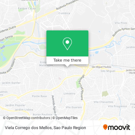 Viela Corrego dos Mellos map