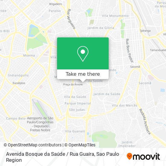 Avenida Bosque da Saúde / Rua Guaíra map