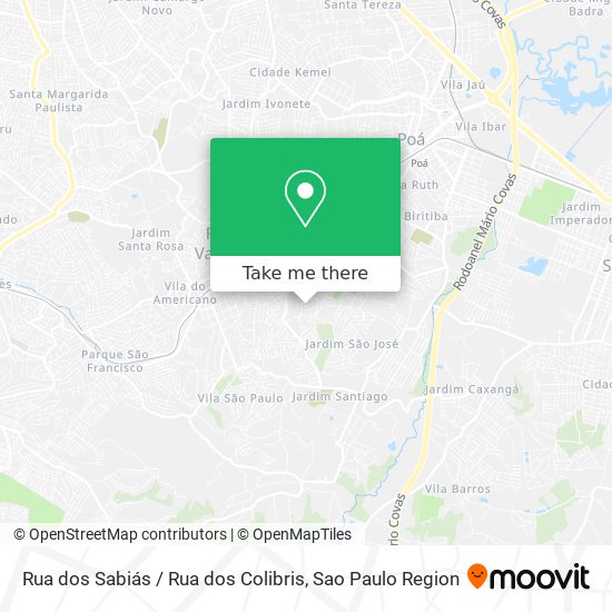 Rua dos Sabiás / Rua dos Colibris map