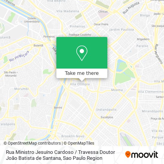 Mapa Rua Ministro Jesuíno Cardoso / Travessa Doutor João Batista de Santana