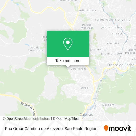 Rua Omar Cândido de Azevedo map