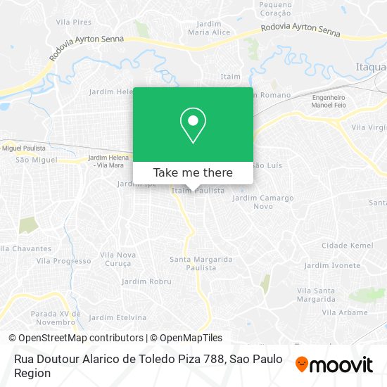 Rua Doutour Alarico de Toledo Piza 788 map