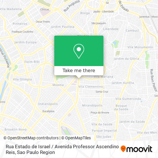 Rua Estado de Israel / Avenida Professor Ascendino Reis map