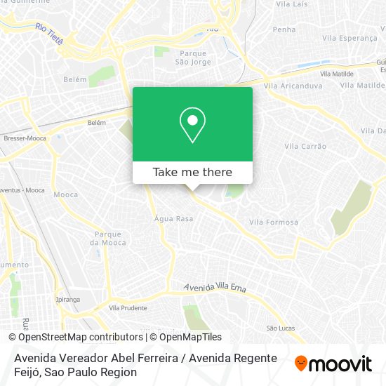 Avenida Vereador Abel Ferreira / Avenida Regente Feijó map