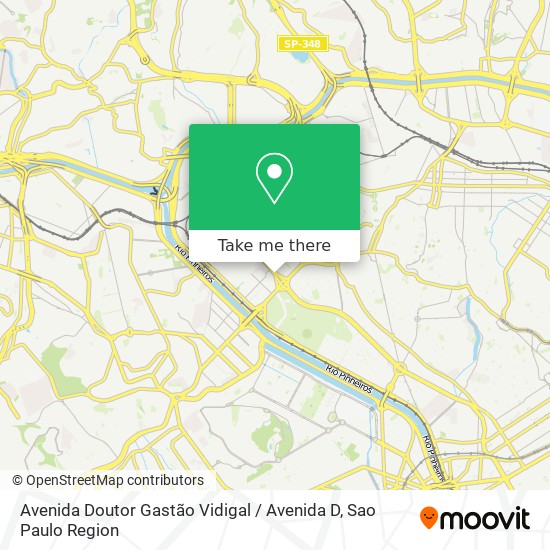 Mapa Avenida Doutor Gastão Vidigal / Avenida D