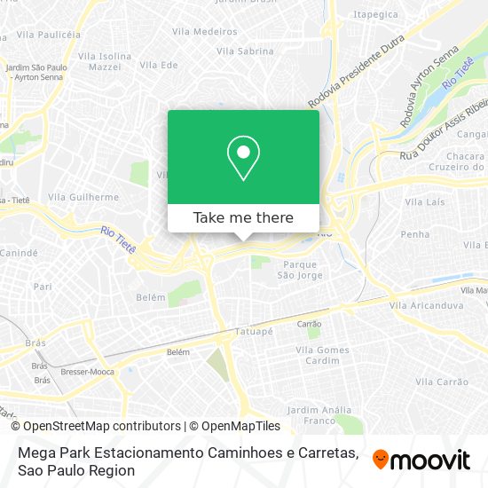 Mega Park Estacionamento Caminhoes e Carretas map