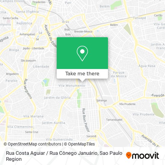 Mapa Rua Costa Aguiar / Rua Cônego Januário