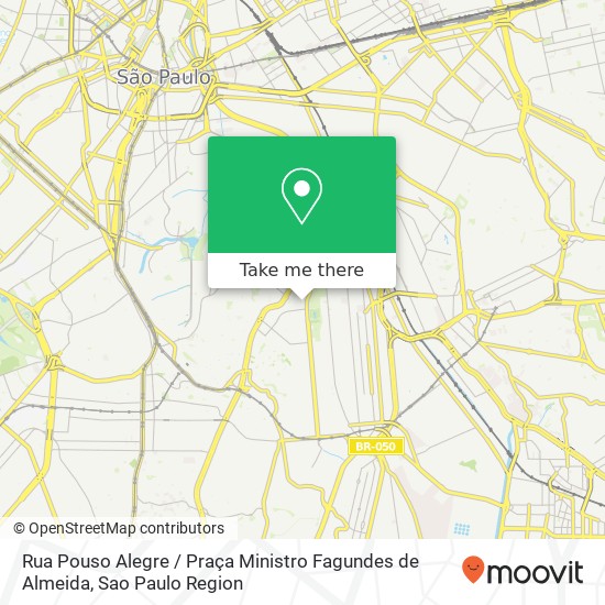 Mapa Rua Pouso Alegre / Praça Ministro Fagundes de Almeida