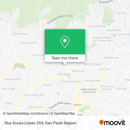 Mapa Rua Sousa Lopes 204