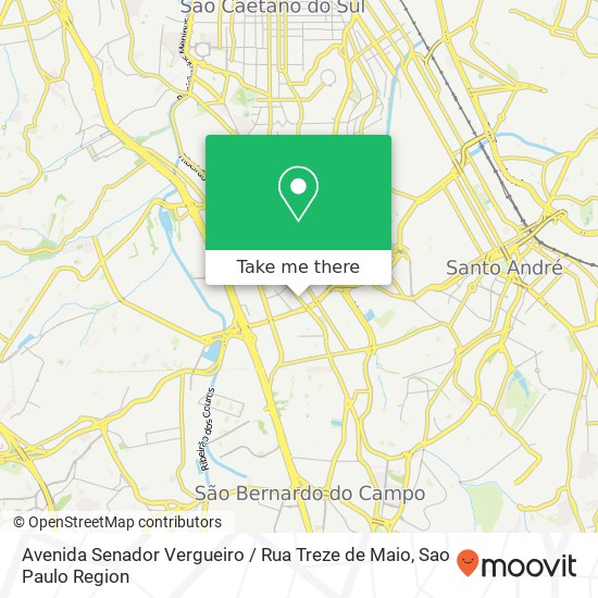 Mapa Avenida Senador Vergueiro / Rua Treze de Maio