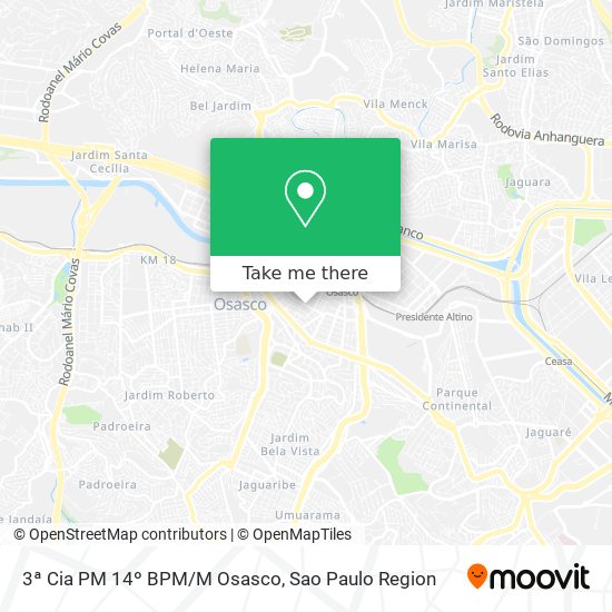 3ª Cia PM 14º BPM/M Osasco map