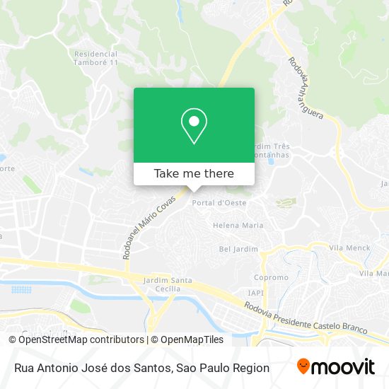 Rua Antonio José dos Santos map