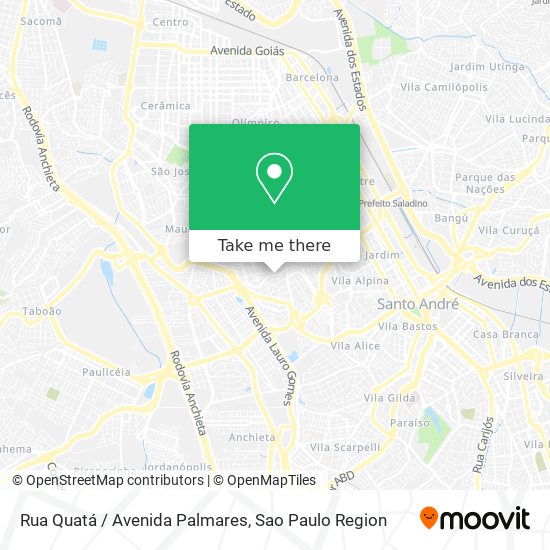 Mapa Rua Quatá / Avenida Palmares