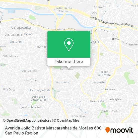 Mapa Avenida João Batista Mascarenhas de Morães 680