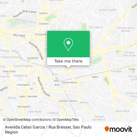 Avenida Celso Garcia / Rua Bresser map