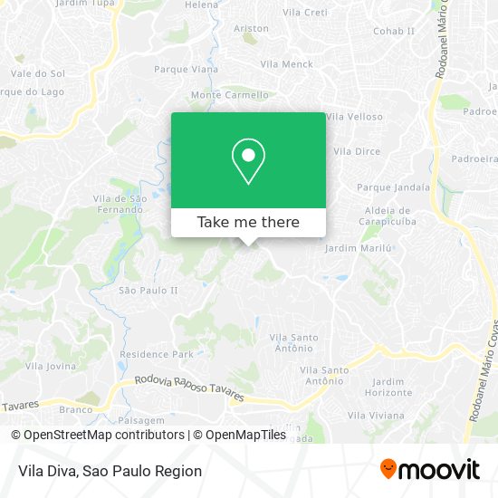 Vila Diva map