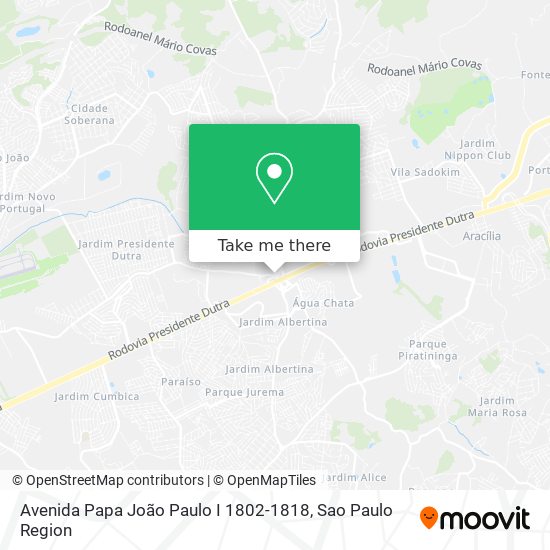 Mapa Avenida Papa João Paulo I 1802-1818