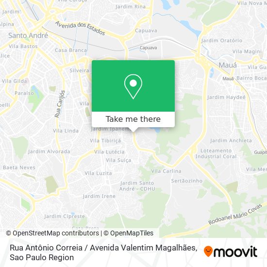 Mapa Rua Antônio Correia / Avenida Valentim Magalhães