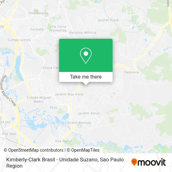 Kimberly-Clark Brasil - Unidade Suzano map