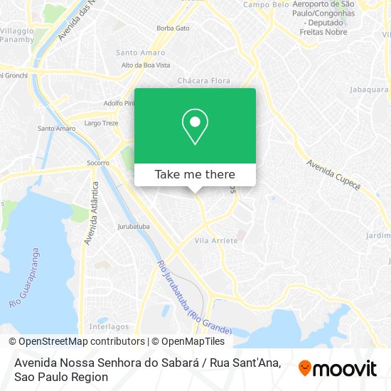 Avenida Nossa Senhora do Sabará / Rua Sant'Ana map