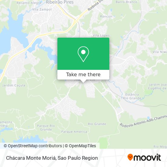 Chácara Monte Moriá map