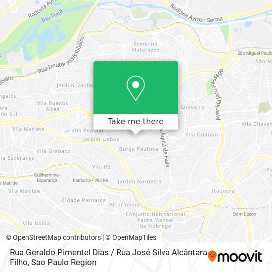 Mapa Rua Geraldo Pimentel Dias / Rua José Silva Alcântara Filho