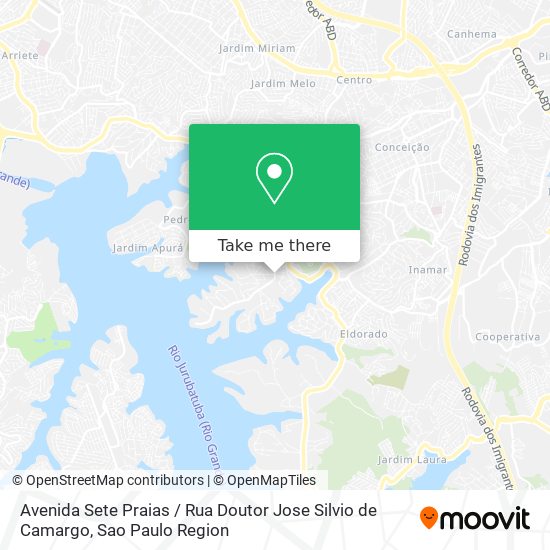 Mapa Avenida Sete Praias / Rua Doutor Jose Silvio de Camargo