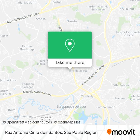 Rua Antonio Cirilo dos Santos map