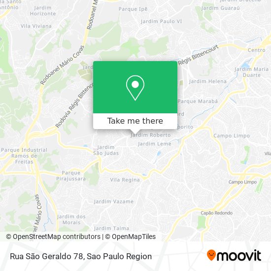 Mapa Rua São Geraldo 78