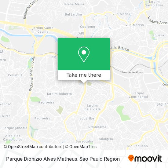 Mapa Parque Dionizio Alves Matheus