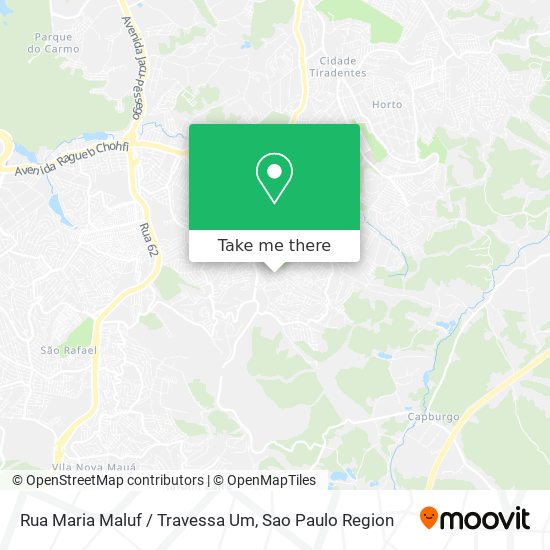 Rua Maria Maluf / Travessa Um map