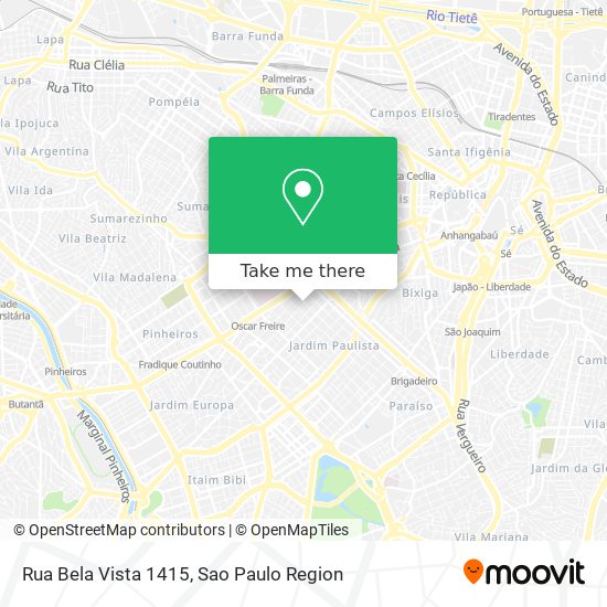 Rua Bela Vista 1415 map