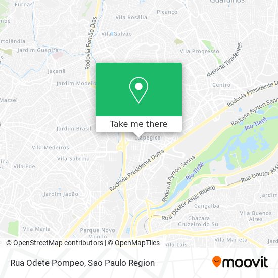 Mapa Rua Odete Pompeo