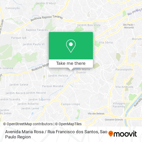 Avenida Maria Rosa / Rua Francisco dos Santos map